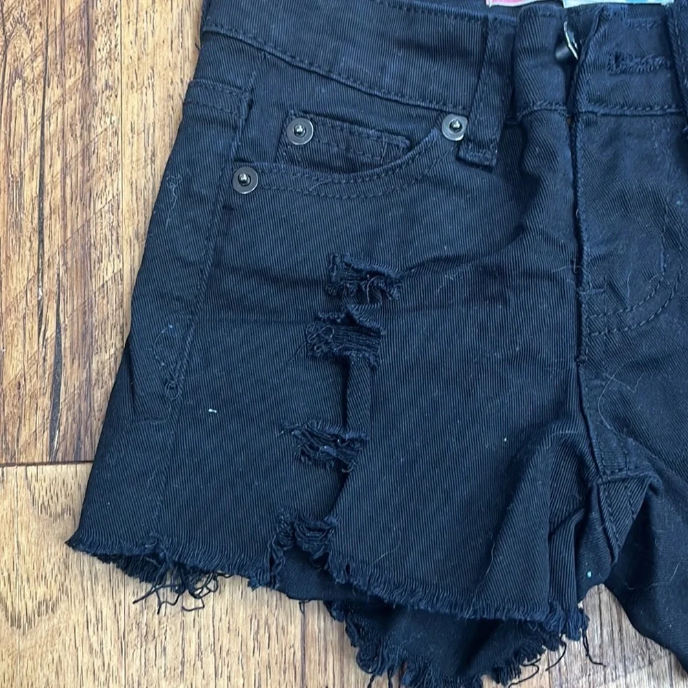 Vintage Havana Girl’s Black Ripped Shorts Size 7